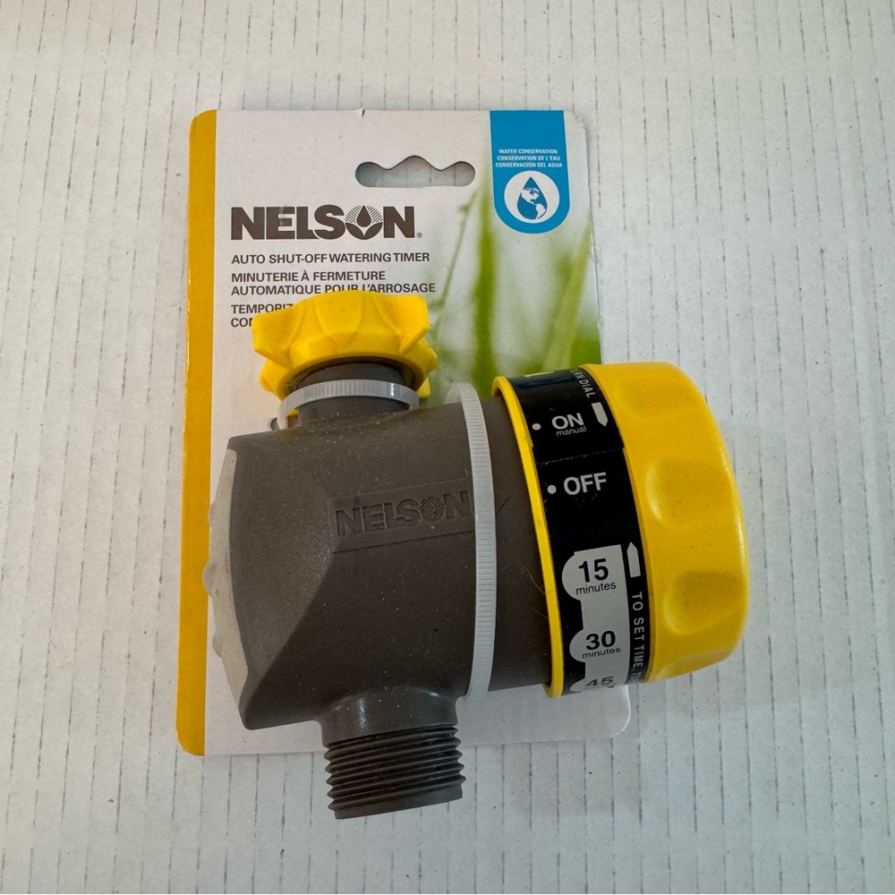 New. Nelson Auto Shut-Off Mechanical Water Timer – Garden Hose